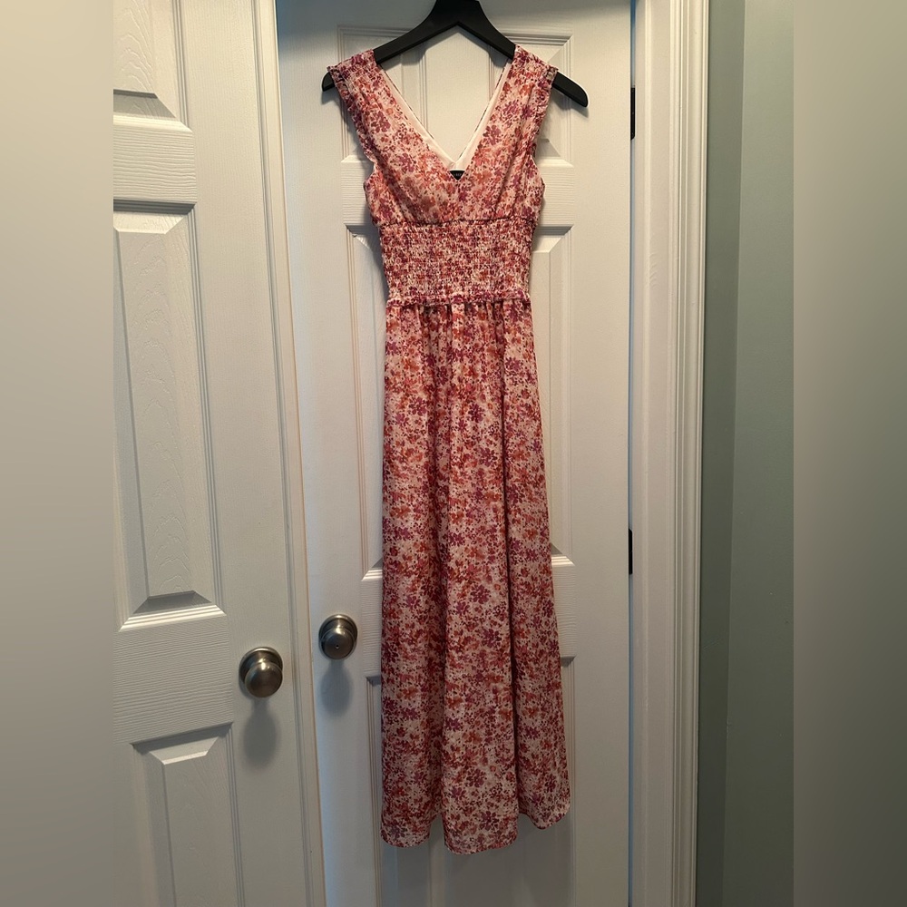 Floral Pink Maxi Dress Petite